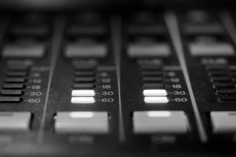 Digital VU Meter indicators 库存照片