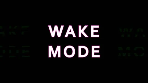 Digital Wake Mode Text Glitching with Neon Pink and White Effects Against B.. 스톡 동영상 344036769