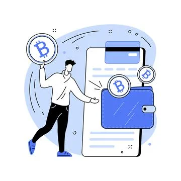 Digital wallet abstract concept vector illustration. Stock Illustration