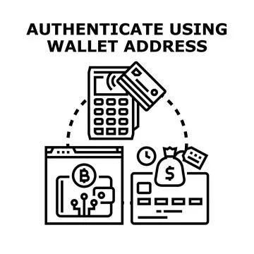 Digital wallet address authentication for secure payment processing Stock Illustration