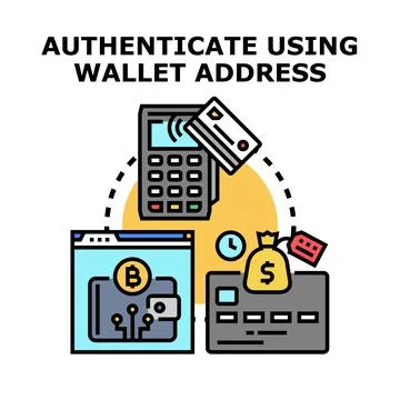 Digital wallet address authentication for secure payment processing Stock Illustration