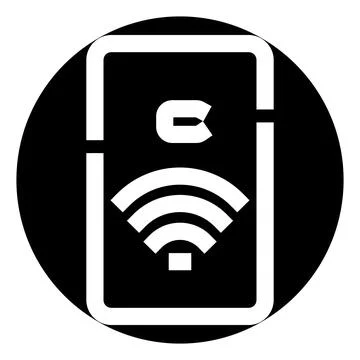 Digital wallet app connecting to wireless network Stock Illustration
