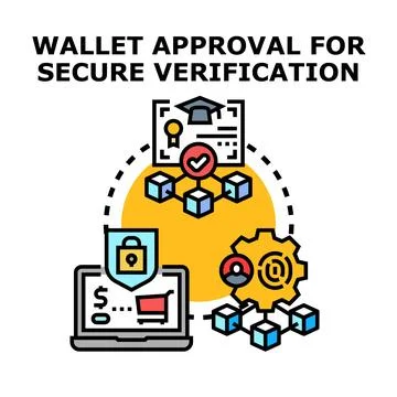 Digital wallet approval for secure identity verification process Stock Illustration