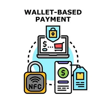 Digital wallet based payment system security concept Stock Illustration