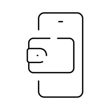 Digital wallet concept for mobile payment using smartphone Stock Illustration