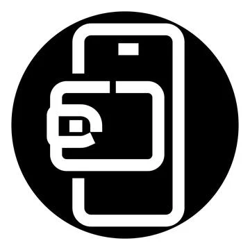 Digital wallet concept with smartphone mobile banking icon Stock Illustration