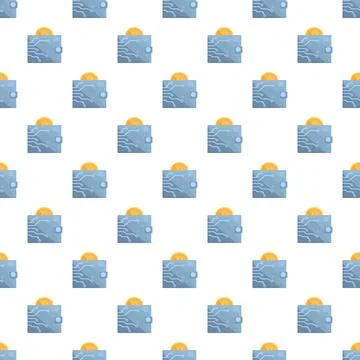 Digital wallet with cryptocurrency coin pattern イラスト素材