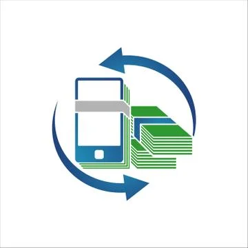 Digital wallet e payment logo design vector illustration Stock Illustration