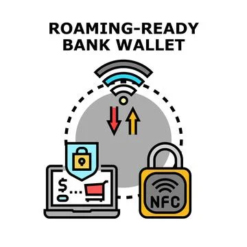 Digital wallet ensuring secure online payment processing Stock Illustration