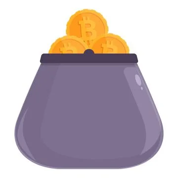 Digital wallet icon cartoon vector. Crypto money Illustrazione stock