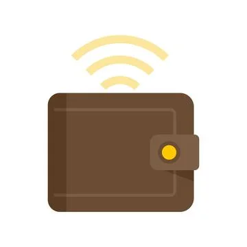 Digital wallet icon flat isolated vector 스톡 일러스트