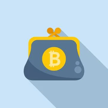 Digital wallet icon flat vector. Crypto money Ilustración de archivo