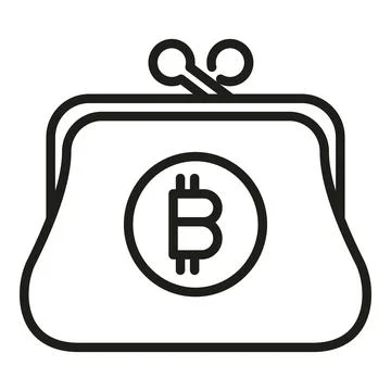 Digital wallet icon outline vector. Crypto money イラスト素材