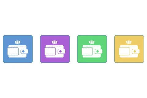 Digital wallet icon. Payment receipt. Illustrazione stock