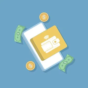 Digital wallet icon. Payment receipt. Illustrazione stock