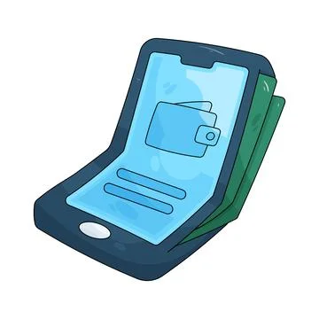 Digital wallet Stock Illustration