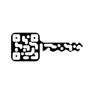 Digital wallet key decentralized application glyph icon vector illustration Stock-Illustration
