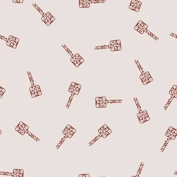 Digital wallet key decentralized application glyph vector seamless pattern Stock Illustration