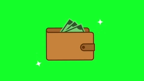 Digital wallet line art animated wallet technology wallet ai digital green .. Stock Footage 305237085