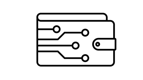 Digital wallet line art animated wallet technology wallet ai digital green .. Stock Footage 305237098