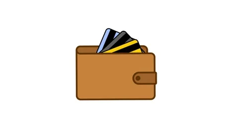 Digital wallet line art animated wallet technology wallet ai digital green .. Stock Footage 305237231