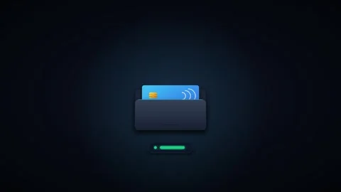 Digital wallet payment animation: contactless credit card transaction and s.. Stock Footage 344862929
