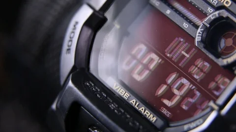 Digital Watch Face Stock Footage 93006991