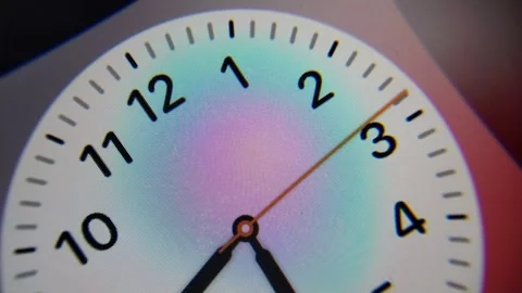 Digital watch time lapse on the iphone display. watch timelapse. 스톡 동영상 240609455