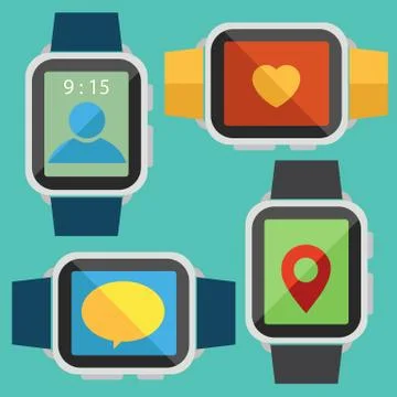 Digital watch vector Stock Illustration