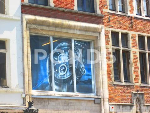 Digital Watch on Window Stock Photos