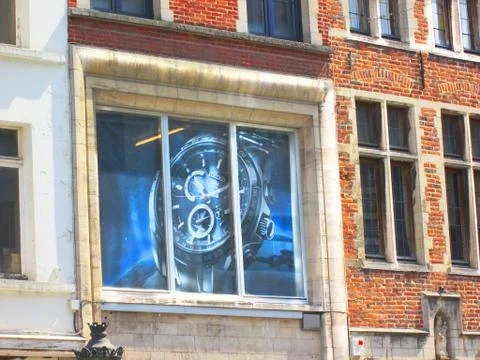 Digital Watch on Window Stock Photos