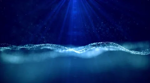 Digital water effect waves - Motion video background loop HD Stock Footage 67953044