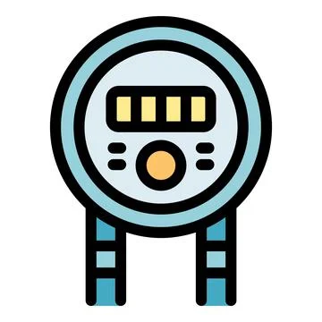 Digital water meter with modern design display Stock Illustration
