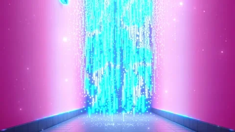 Digital Waterfall: A Stunning Display of... | Stock Video | Pond5