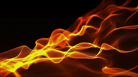 Digital wave background abstract particle red color animation blurred. Stock Footage 93534254