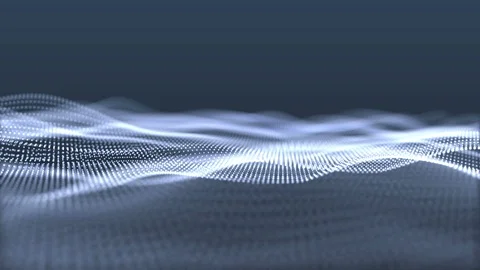 Digital wave background abstract title animation of particle seamless. Stock Footage 92966251