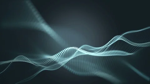 Digital wave background abstract title animation of particle seamless. Stock Footage 93328730