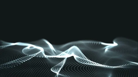 Digital wave background abstract title of particle gray color light through. Stock Footage 93328761