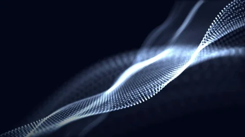 Digital wave background abstract title dark blue blurred. Video stock 93429988