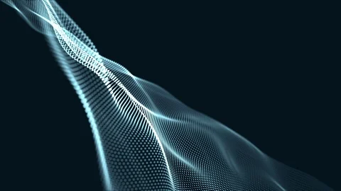 Digital wave background abstract title green blurred animation. Video stock 93430017