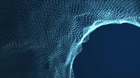 Digital wave background abstract title blurred animation of particle seamless. Stock Footage 95506638