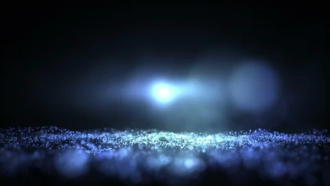 Digital wave background abstract title dark blue blurred. Stock Footage 101998675