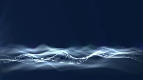 Digital wave background abstract title dark blue blurred. Stock Footage 102718546