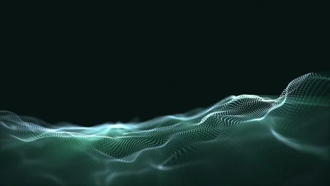 Digital wave background abstract title dark green blurred. Stock Footage 108688130