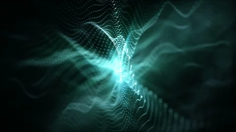 Digital wave background abstract title dark green blurred. Stock Footage 108688251