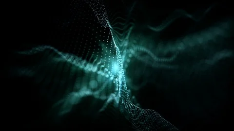 Digital wave background abstract title dark green blurred. Stock Footage 108753461