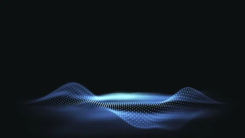 Digital wave background abstract title blue blurred loop rotation. Stock Footage 115691503
