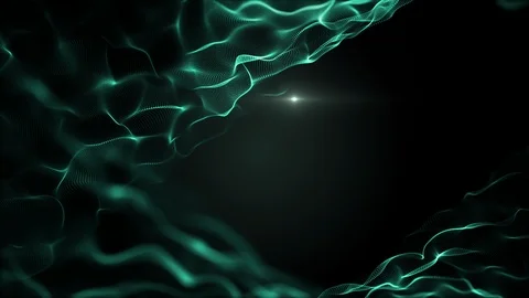 Digital wave background. abstract title dark blue blurred animation of particle Stock Footage 115846868