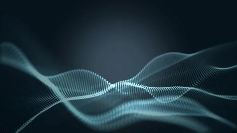 Digital wave background abstract title of particle gray color. Stock Illustration