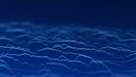 Digital wave background with glowing particles. Futuristic hi-tech illustration. Vídeo Stock 155926270